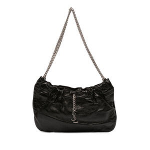Pre-Loved Saint Laurent Calfskin Pac Pac Ruched Hobo